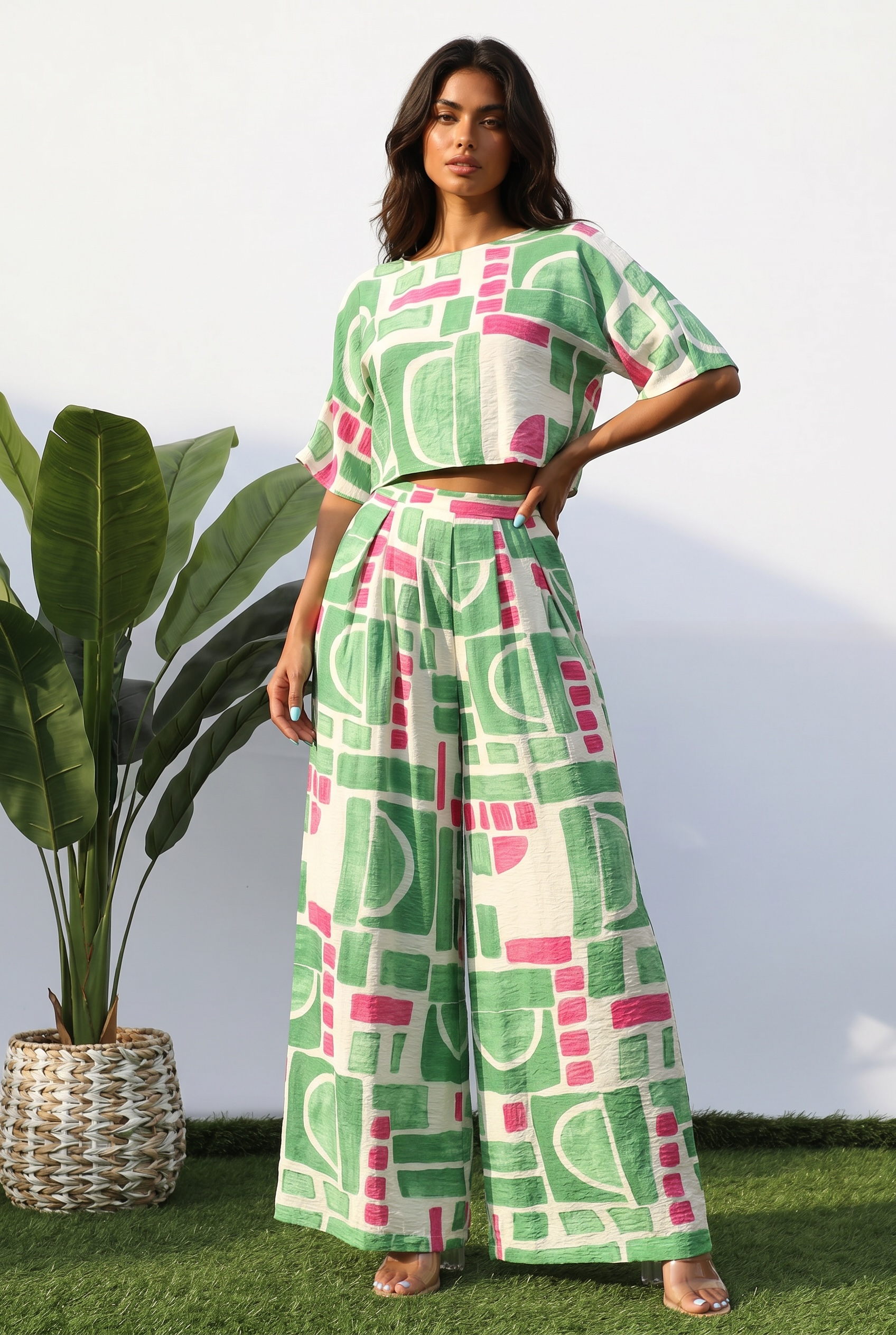Summer Mosaic Pant Set