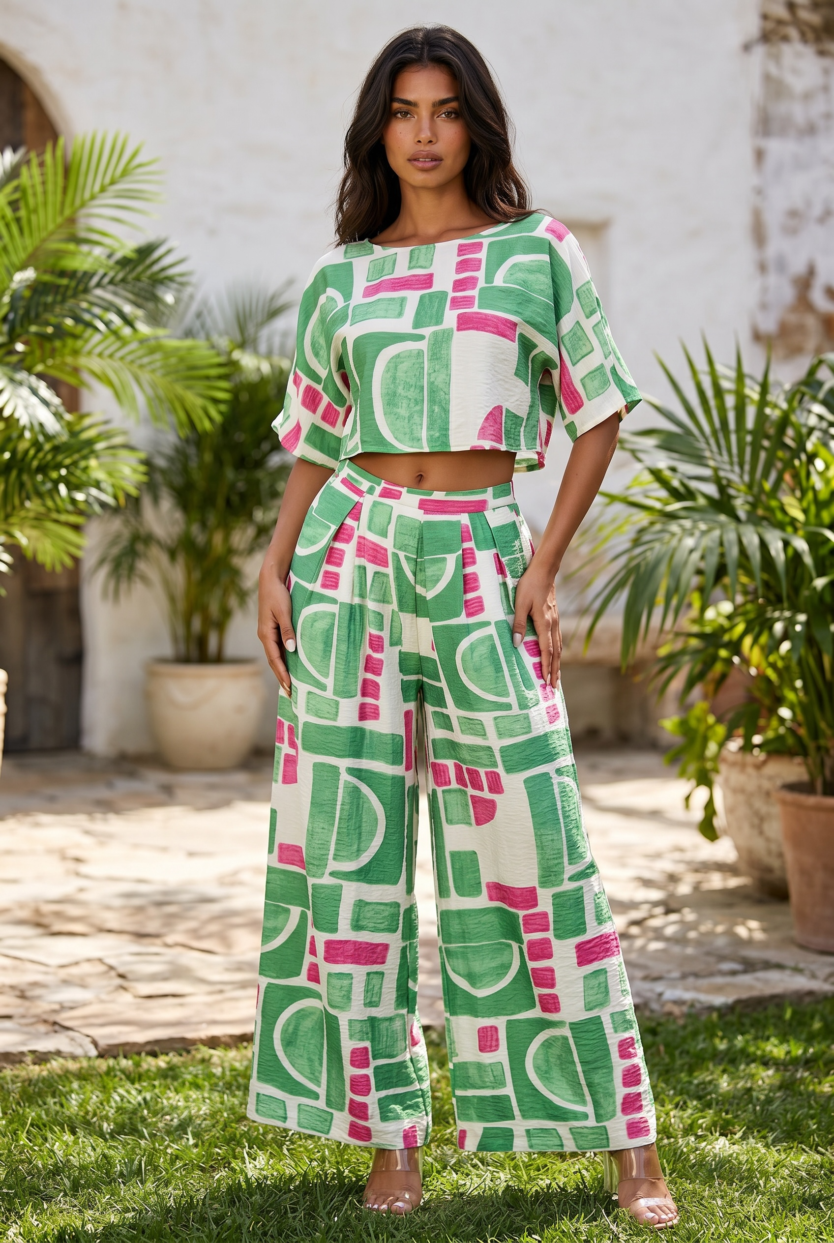 Summer Mosaic Pant Set