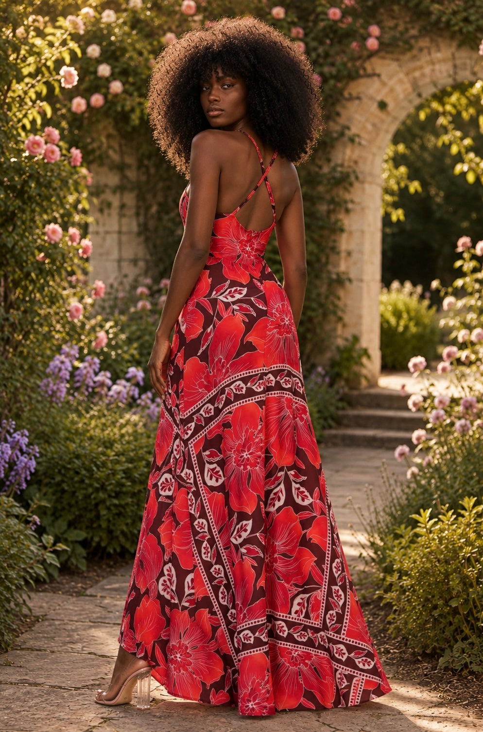 Red Hibiscus Maxi