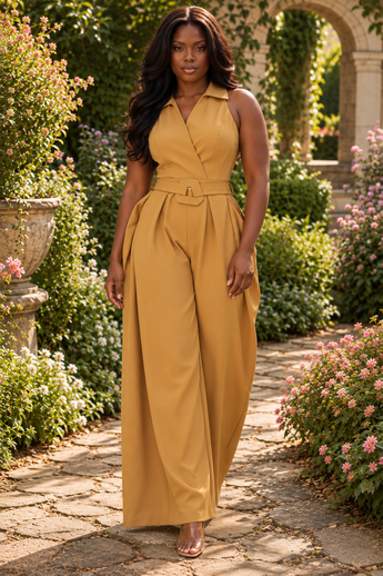 Caramel Confidence Jumpsuit