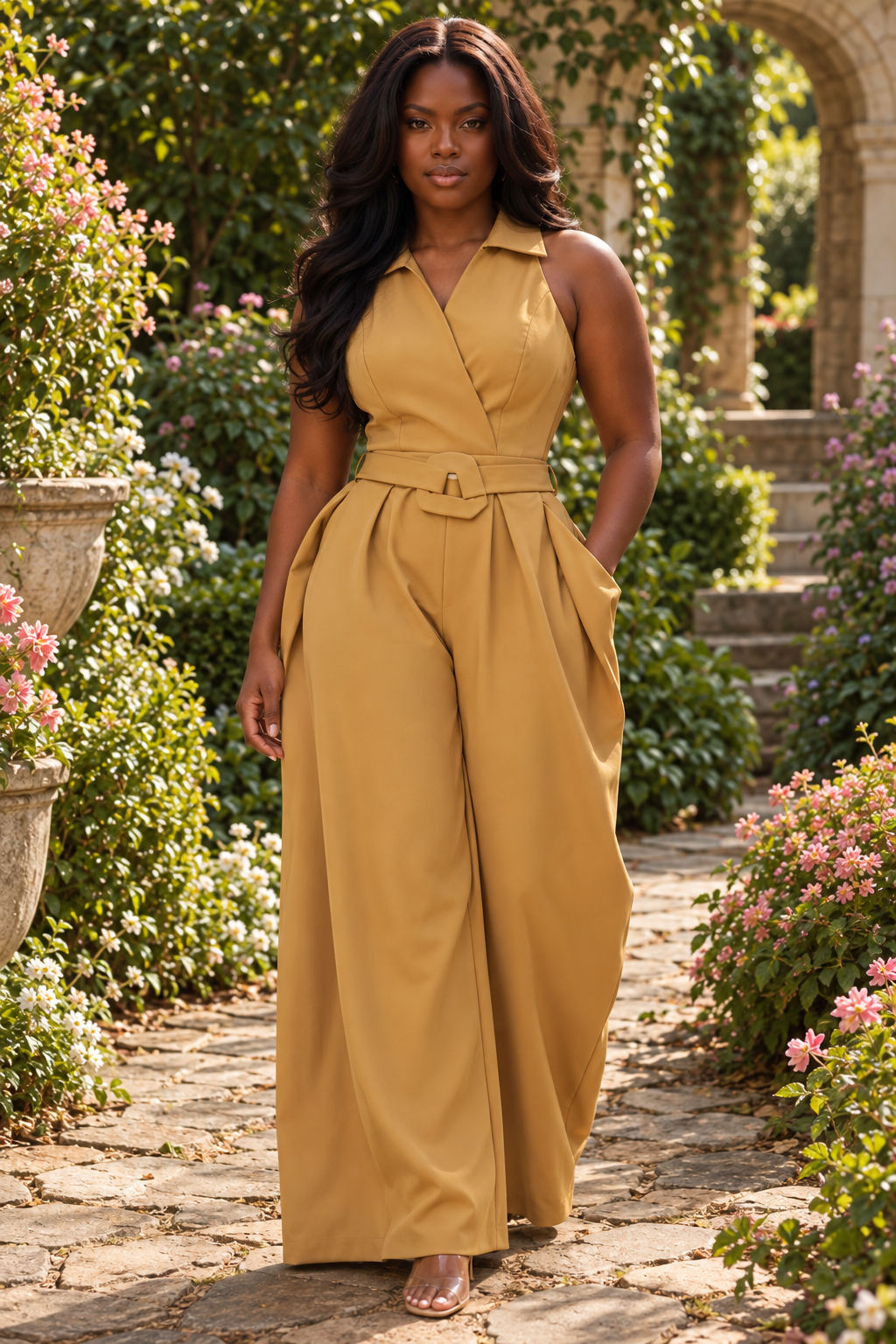 Caramel Confidence Jumpsuit