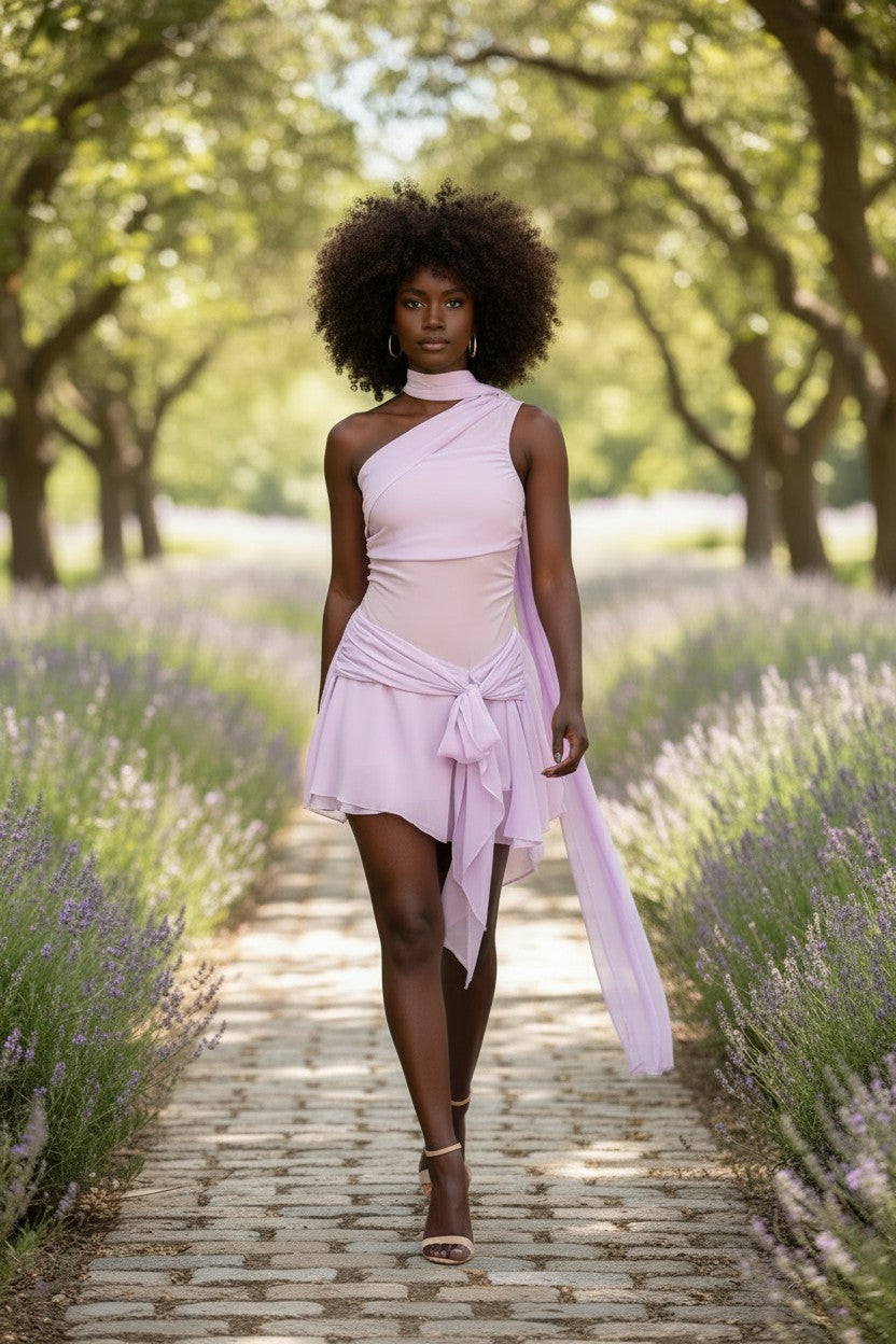 Lilac Whisper Mini Dress