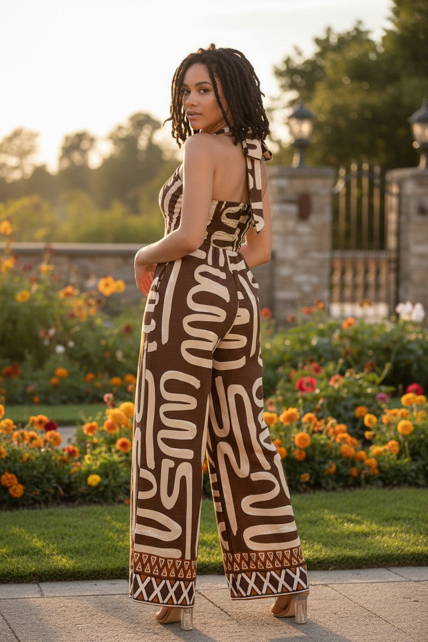 Mocha Maze Jumpsuit