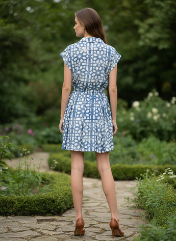 Coastal Tile Tie Dress