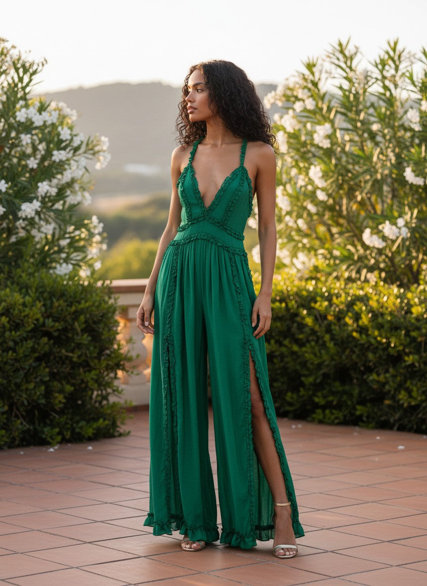 Emerald Whisper Jumpsuit