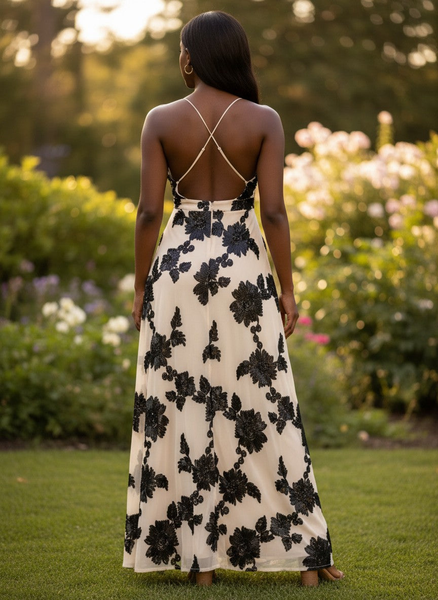 Noir Blossom Gown