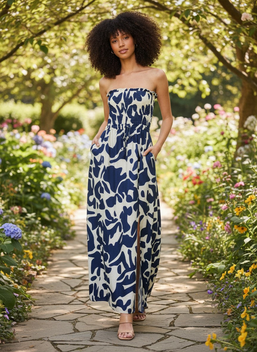 Navy Mirage Maxi Dress