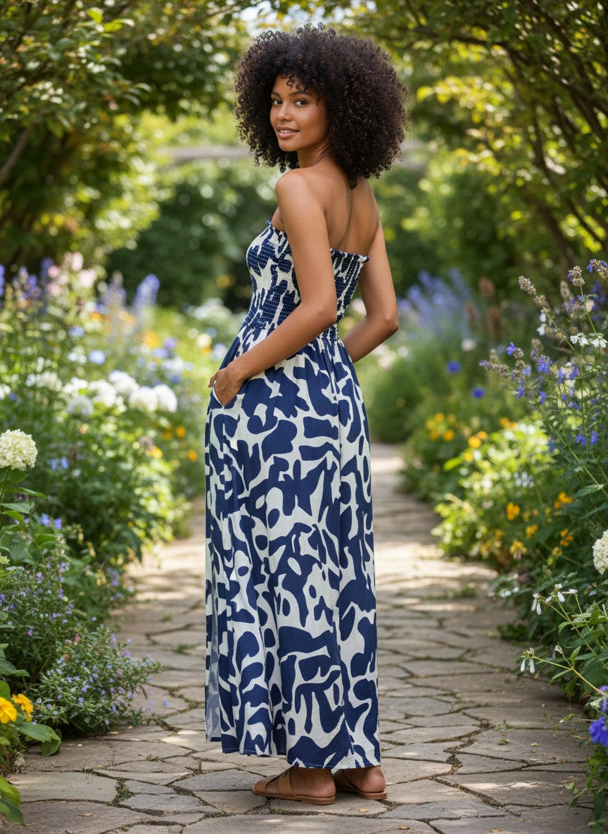 Navy Mirage Maxi Dress