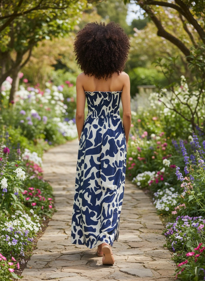 Navy Mirage Maxi Dress
