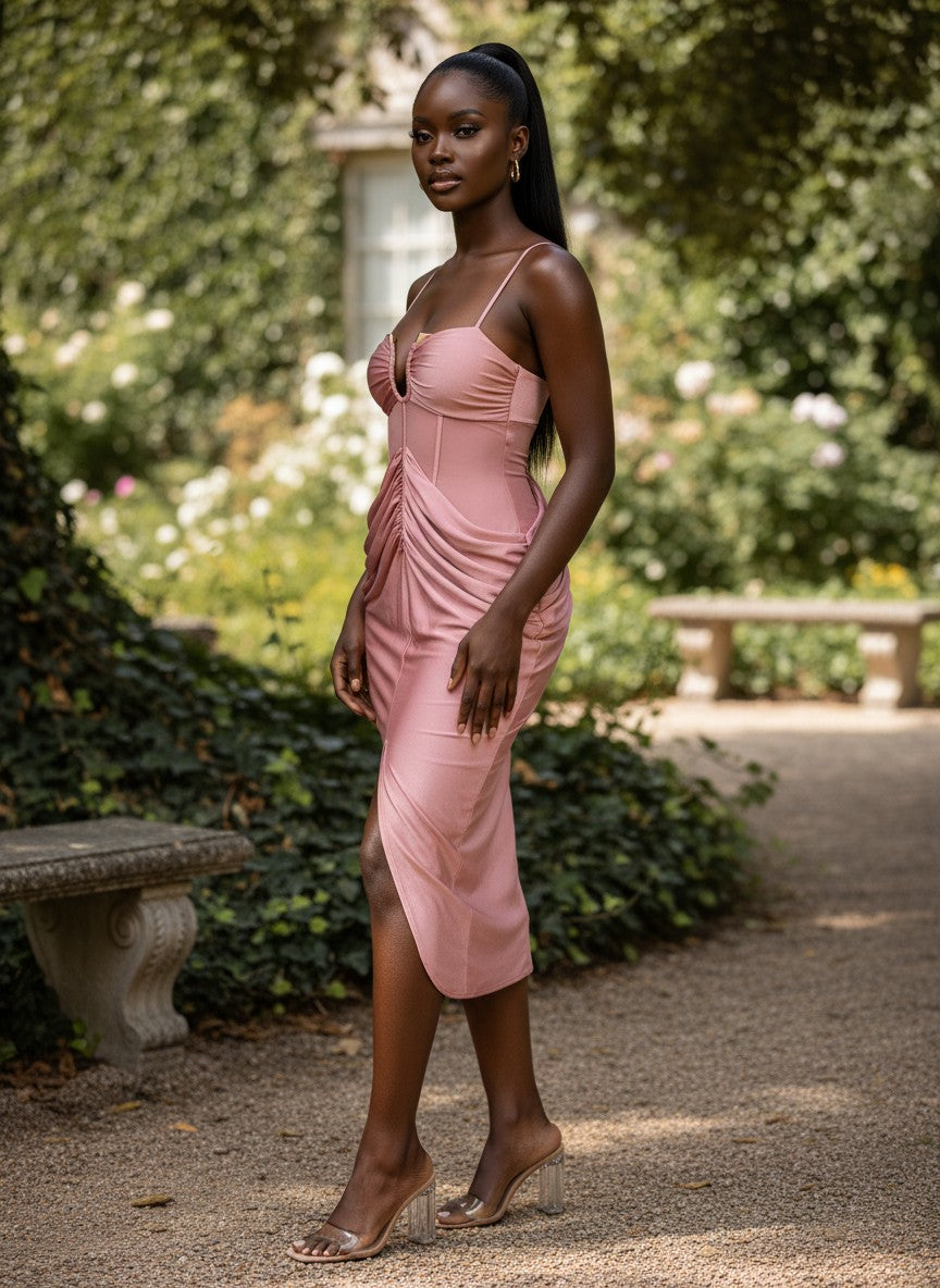 Blush Temptation Midi Dress