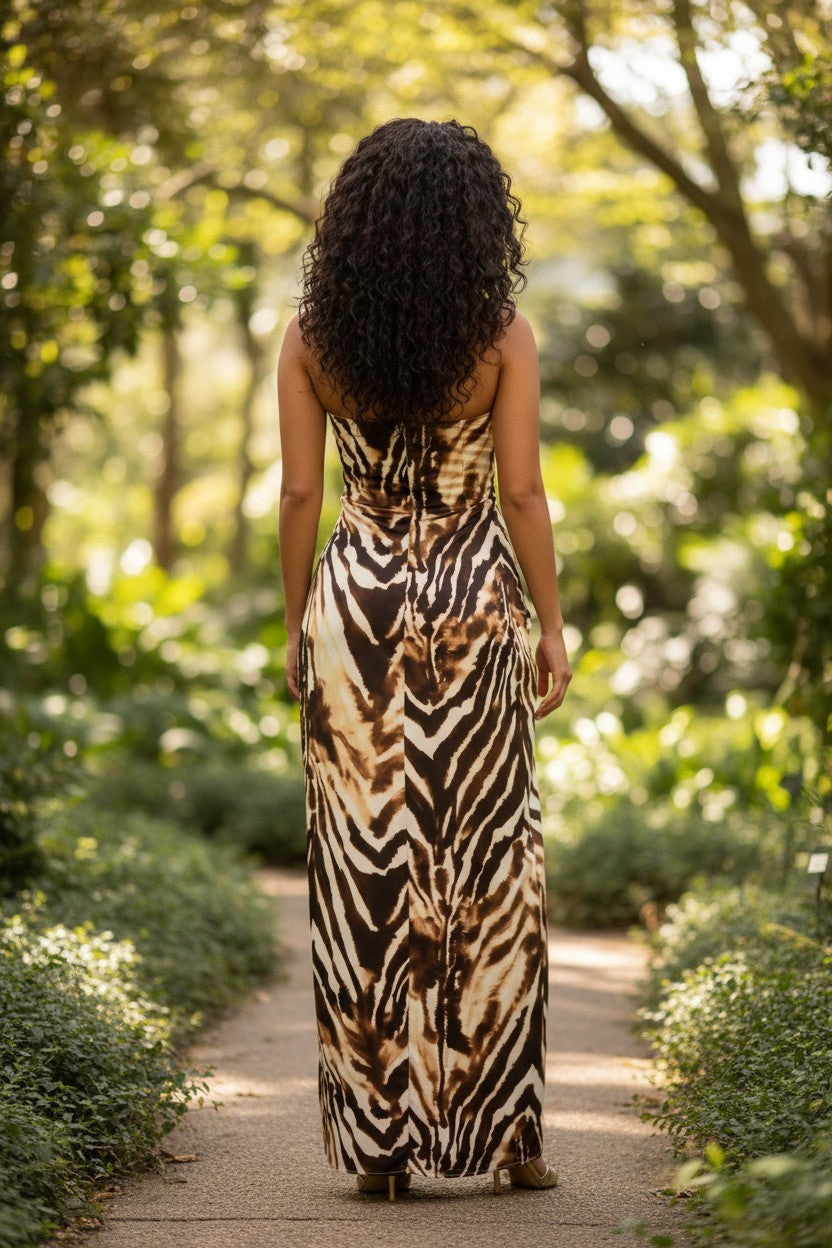 Safari Chic Maxi Dress