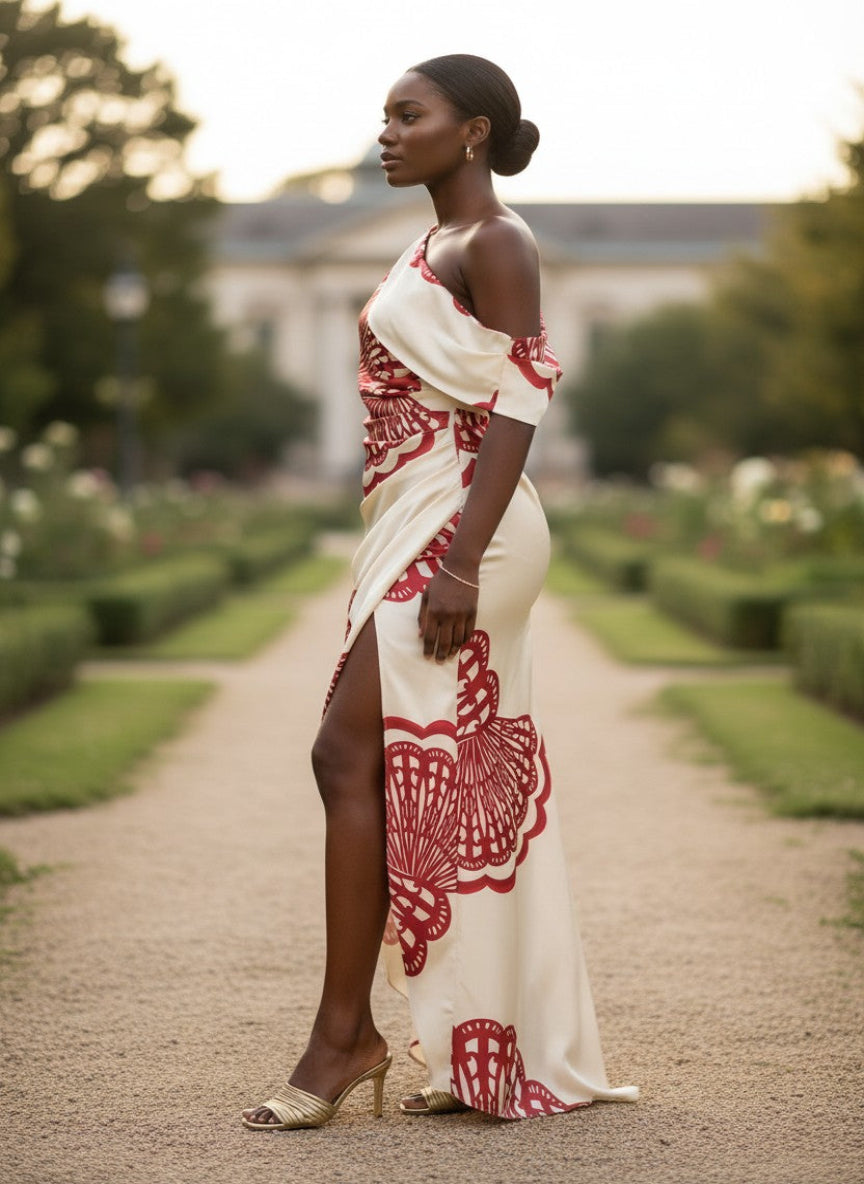 Desert Sun One-Shoulder Maxi Dress